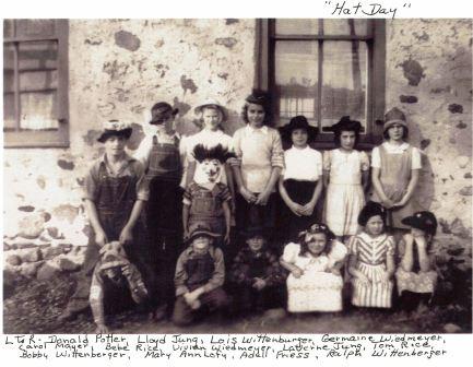 Freiss Lake School - Hat Day - 1945